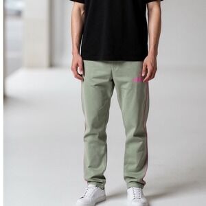 Puma Track Pants mens/womens Size S Sage Green Purple Trim Athletic Joggers